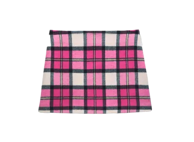 MSGM Maxi Check Woolen Cloth Miniskirt "Pink"