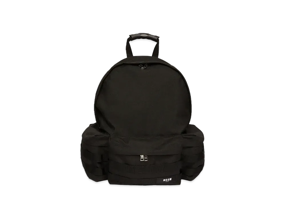 MSGM Nylon Multi-Pocket Backpack "Black"