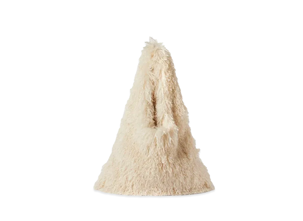 MSGM Faux-Fur Maxi Tote Bag "White"
