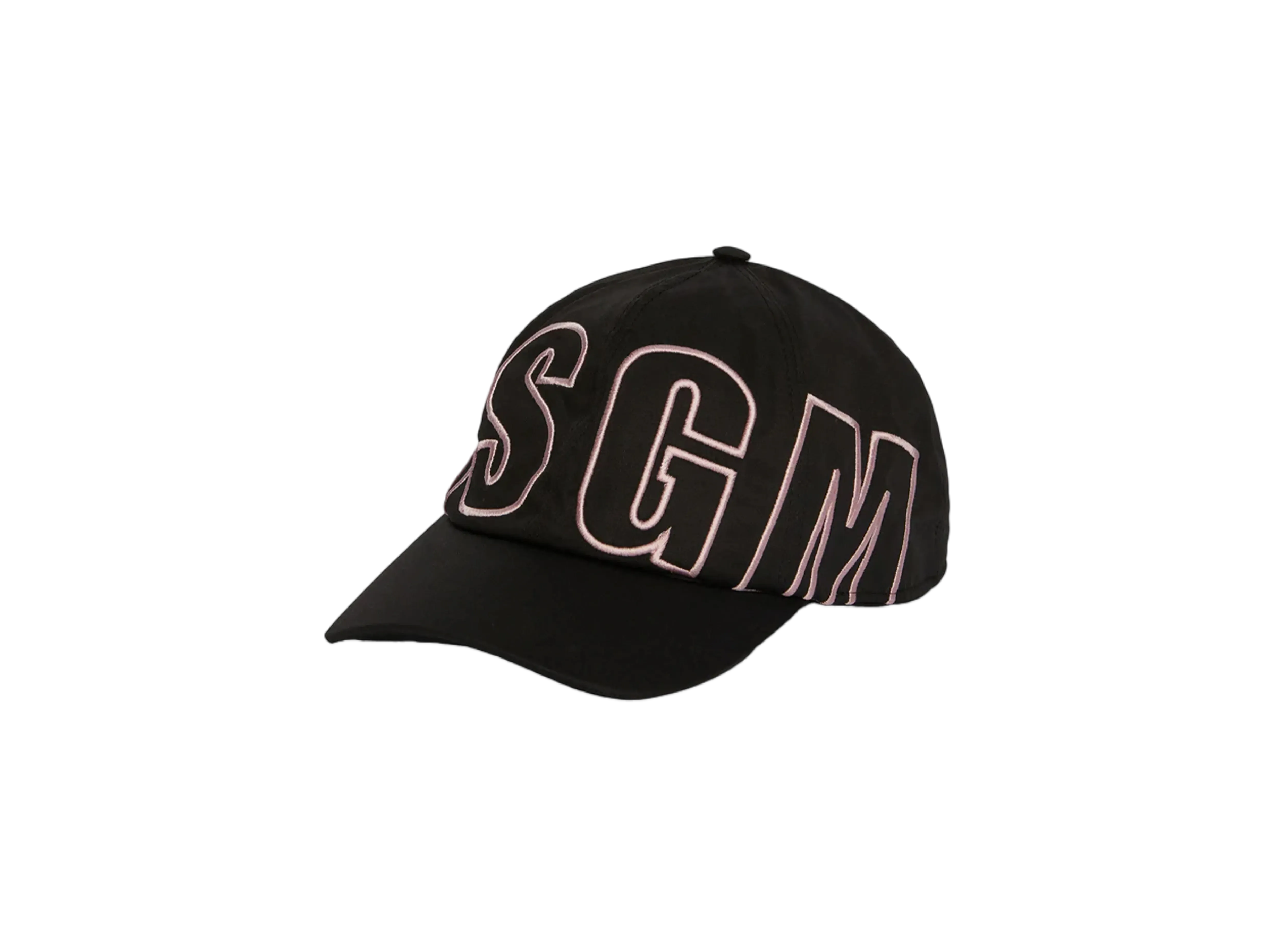MSGM Baseball Cap With Embroidered Impact Logo "Black"