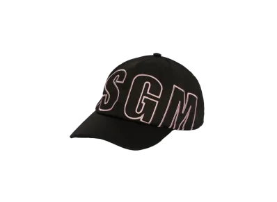 MSGM Baseball Cap With Embroidered Impact Logo "Black"
