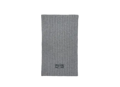 MSGM Melange Ribbed Wool Scarf "Gray"