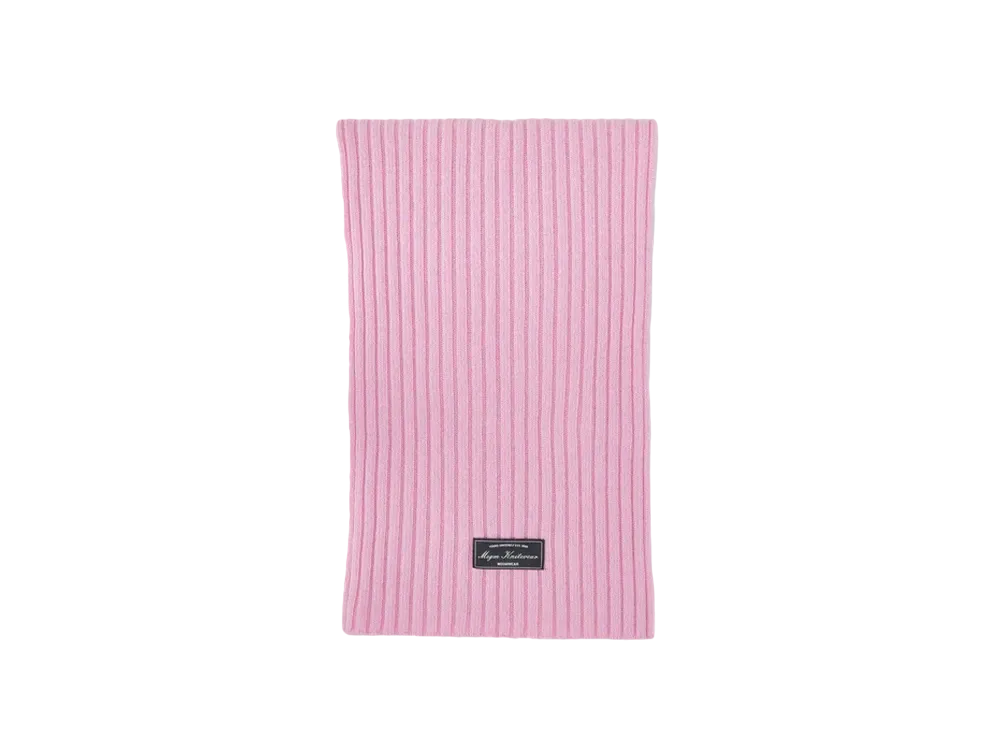 MSGM Ribbed Wool Scarf "Pink"