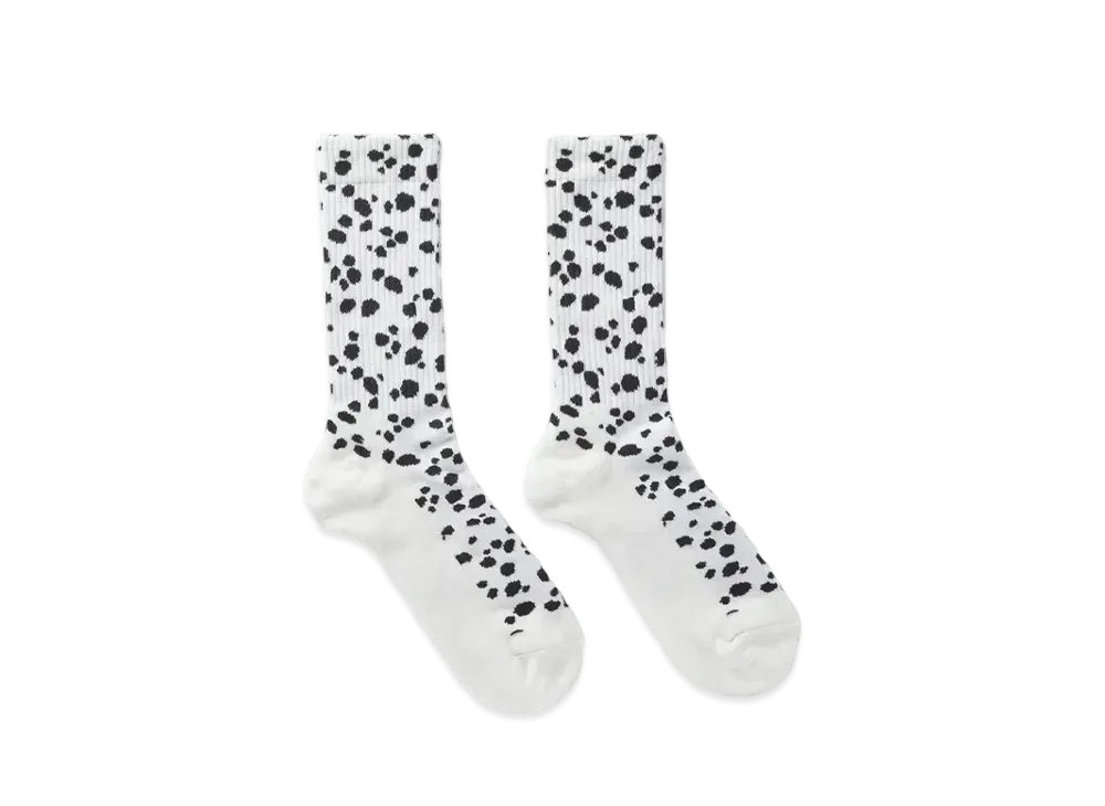 MSGM Socks With Jacquard Polka Dot Print "White"