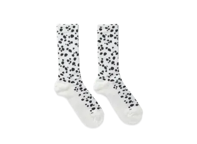 MSGM Socks With Jacquard Polka Dot Print "White"
