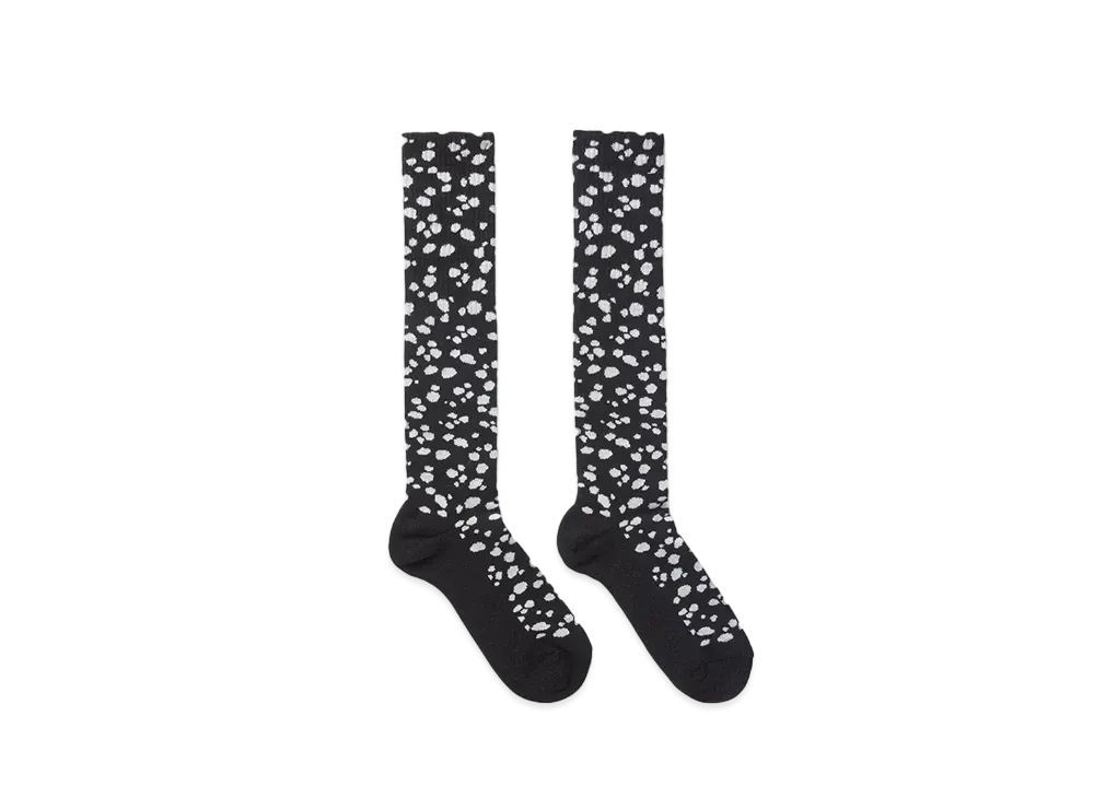 MSGM Socks With Jacquard Polka Dot Print "Black"