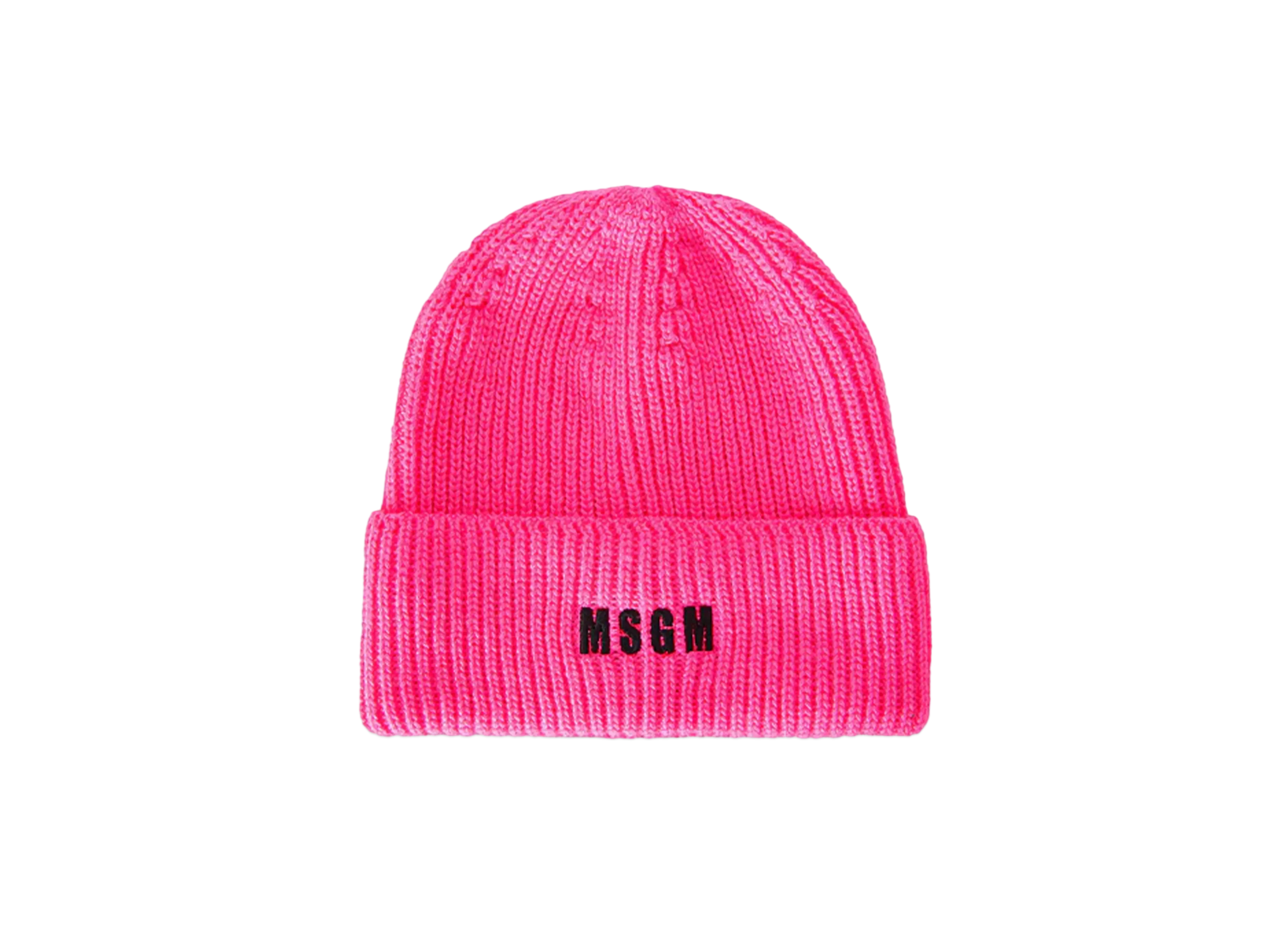 MSGM Blended-Wool Watch Cap With Impact Logo "Pink"