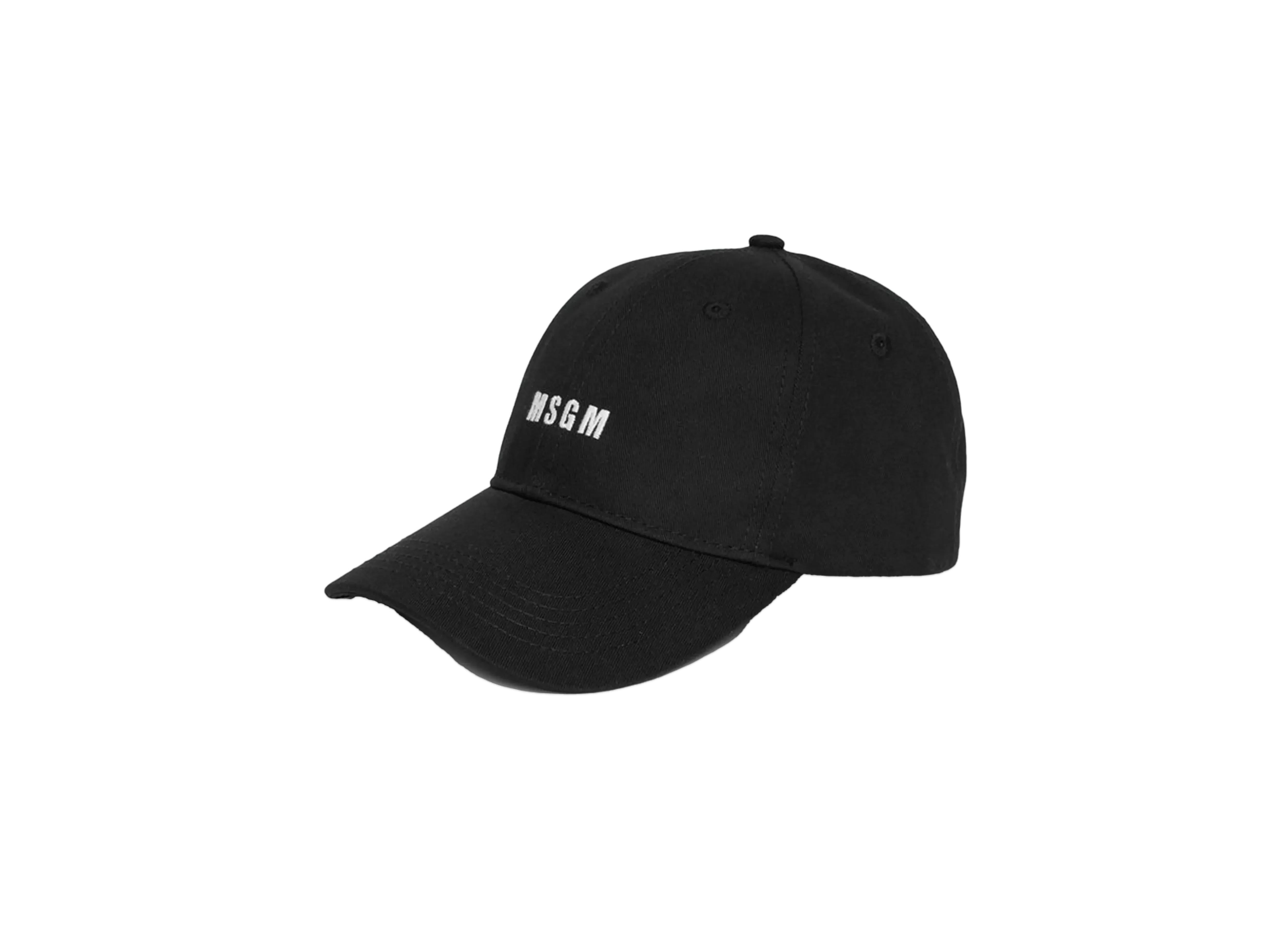 MSGM Impact Logo Gabardine Baseball Cap "Black"
