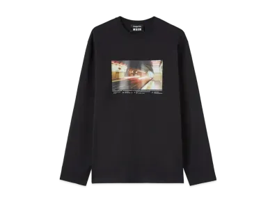 MSGM x Google Pixel Night Metro Print T-Shirt "Black"