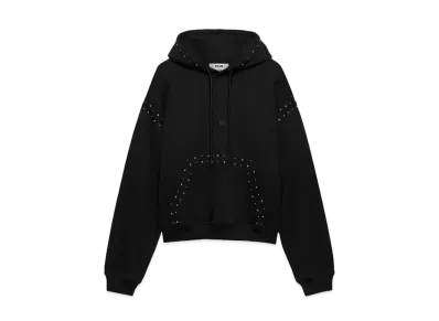 MSGM Jersey Sweatshirt With Multicolor Studs "Black"