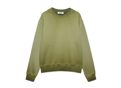 MSGM Prewashed Jersey Crewneck Sweatshirt "Military Green"