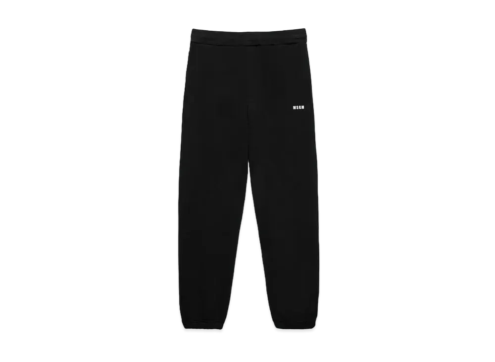 MSGM Solid Colour Cotton Track Pants "Black"