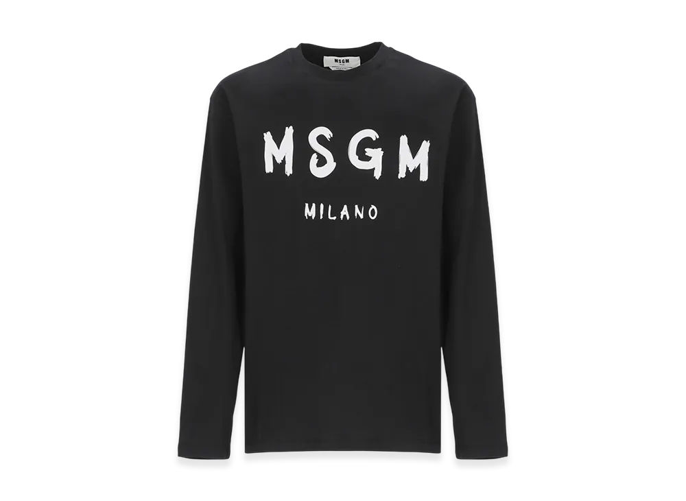 エムエスジーエム ロングスリーブ Tシャツ "ブラック"