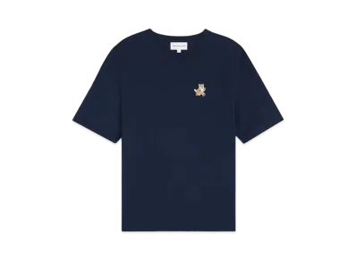 Maison Kitsune Speedy Fox Patch Comfort T-Shirt "Ink blue"
