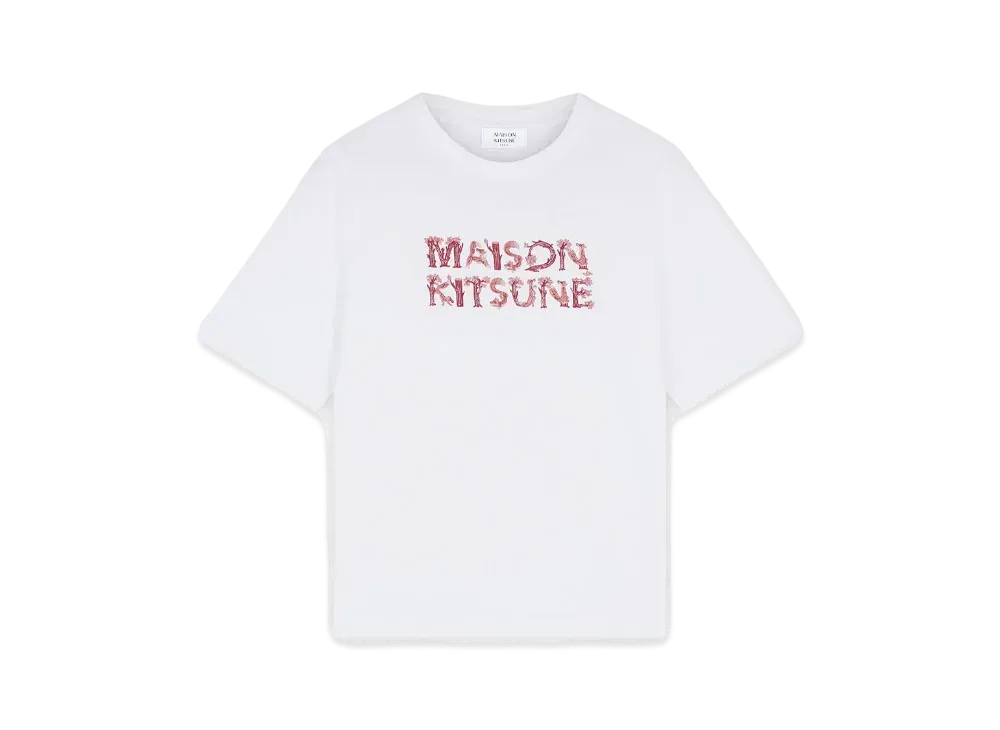 Maison Kitsune Woodland Alphabet Comfort T-Shirt "White"