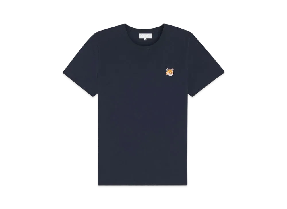 Maison Kitsune Fox Head Patch Regular T-Shirt "Ink blue"