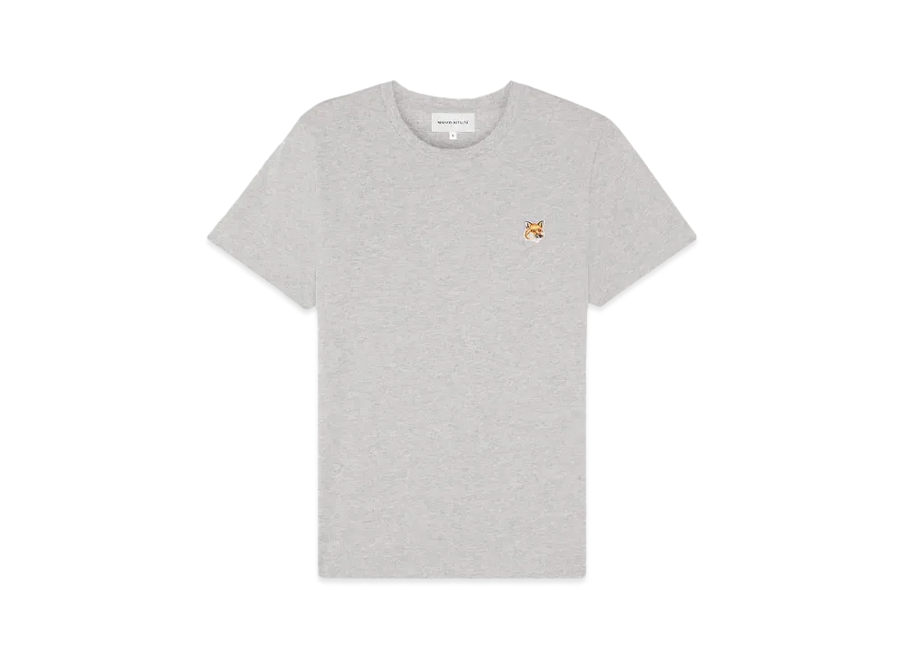 Maison Kitsune Fox Head Patch Regular T-Shirt "Light Grey Melange"