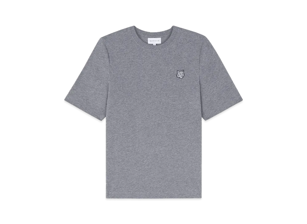 Maison Kitsune Bold Fox Head Patch Comfort T-Shirt "Medium Grey Melange"