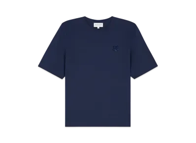 Maison Kitsune Bold Fox Head Patch Comfort T-Shirt "Ink blue"