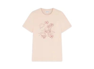 Maison Kitsune Sunset Island Regular T-Shirt "Pale Peach"