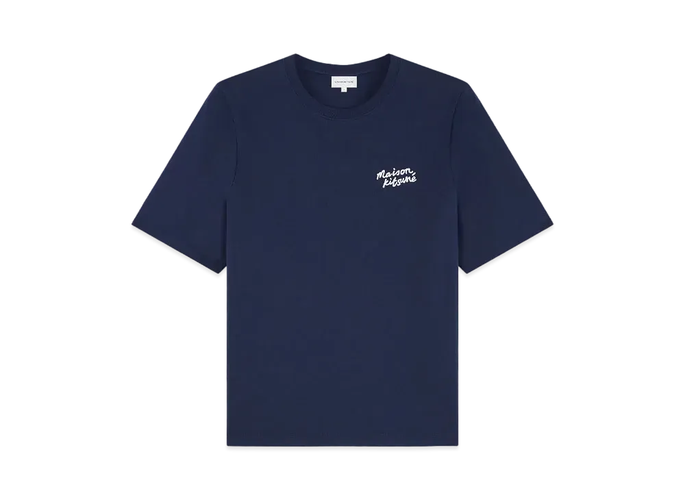Maison Kitsune Handwriting Comfort T-Shirt "Ink blue"