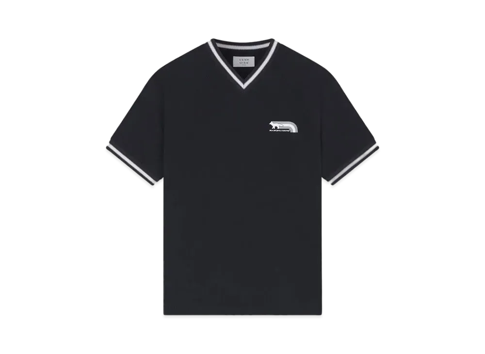 Maison Kitsune Flash Fox Raglan T-Shirt "Black"