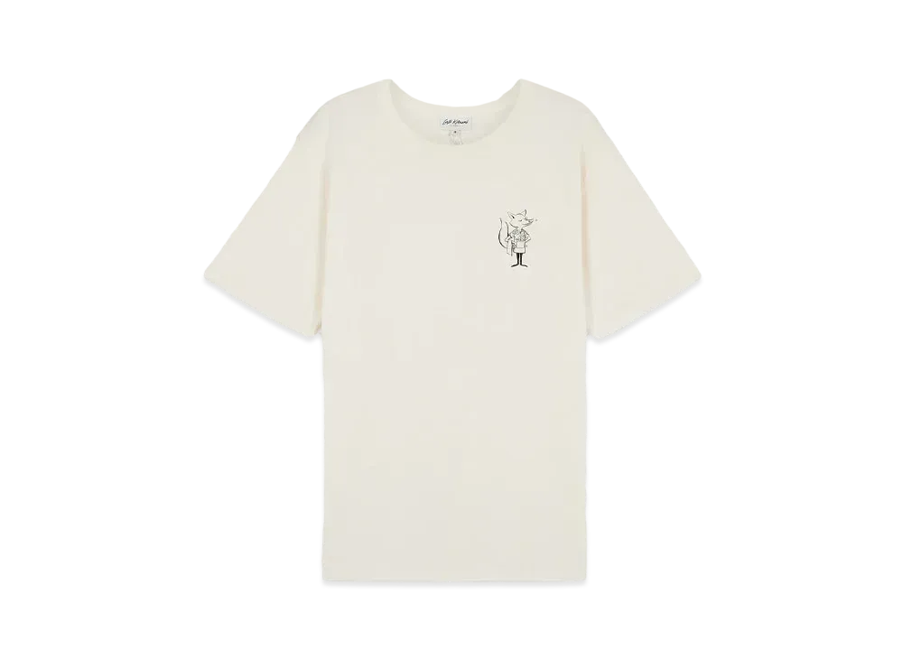 Maison Kitsune Fox Head Patch Regular T-Shirt "Tapioca"