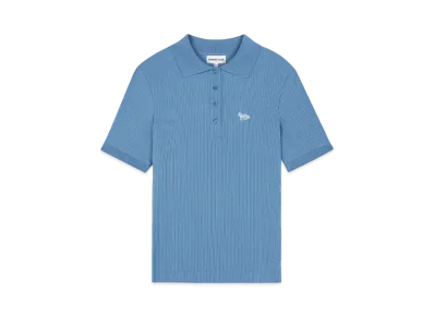Maison Kitsune Fine Rib Polo "Hampton Blue"