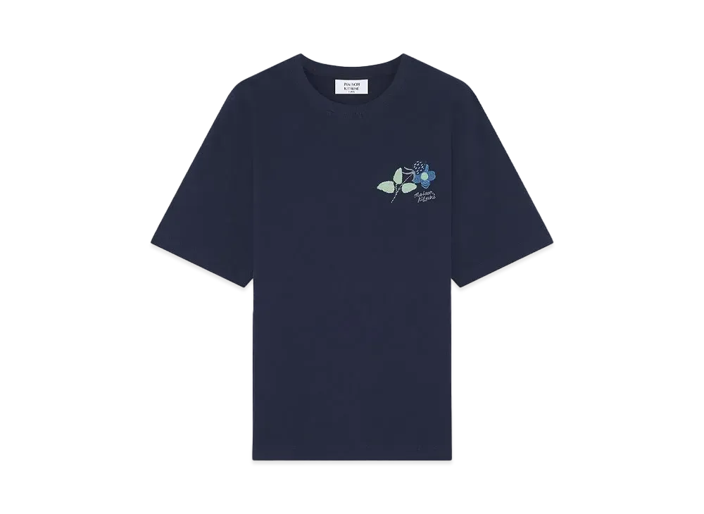 Maison Kitsune Strawberry Leaf Comfort T-Shirt "Navy"