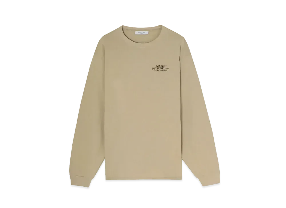 メゾンキツネ ルー ド リシュリュー ロングスリーブ Tシャツ "ベージュ"