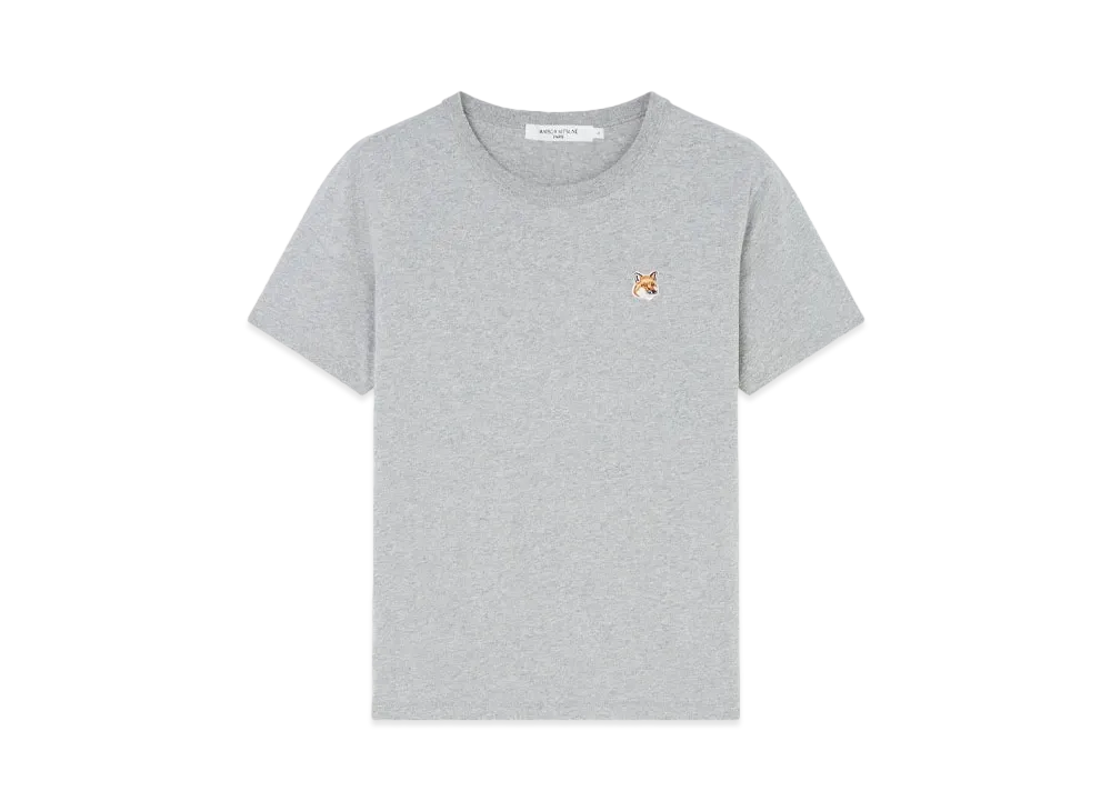 Maison Kitsune Fox Head Patch Classic T-Shirt "Grey Melange"