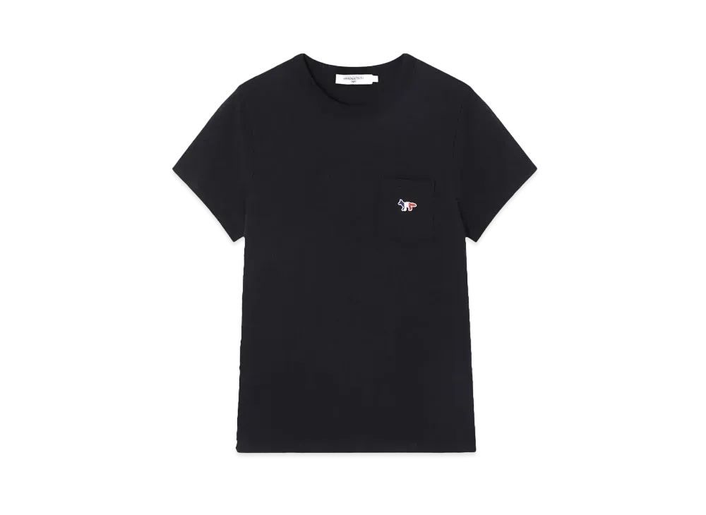 Maison Kitsune Tricolor Fox Patch Classic Pocket T-Shirt "Black"