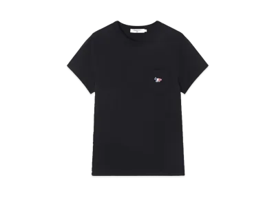 Maison Kitsune Tricolor Fox Patch Classic Pocket T-Shirt "Black"