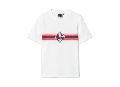 Maison Kitsune Golf Swing Fox Stripe Print T-Shirt "Ecru"