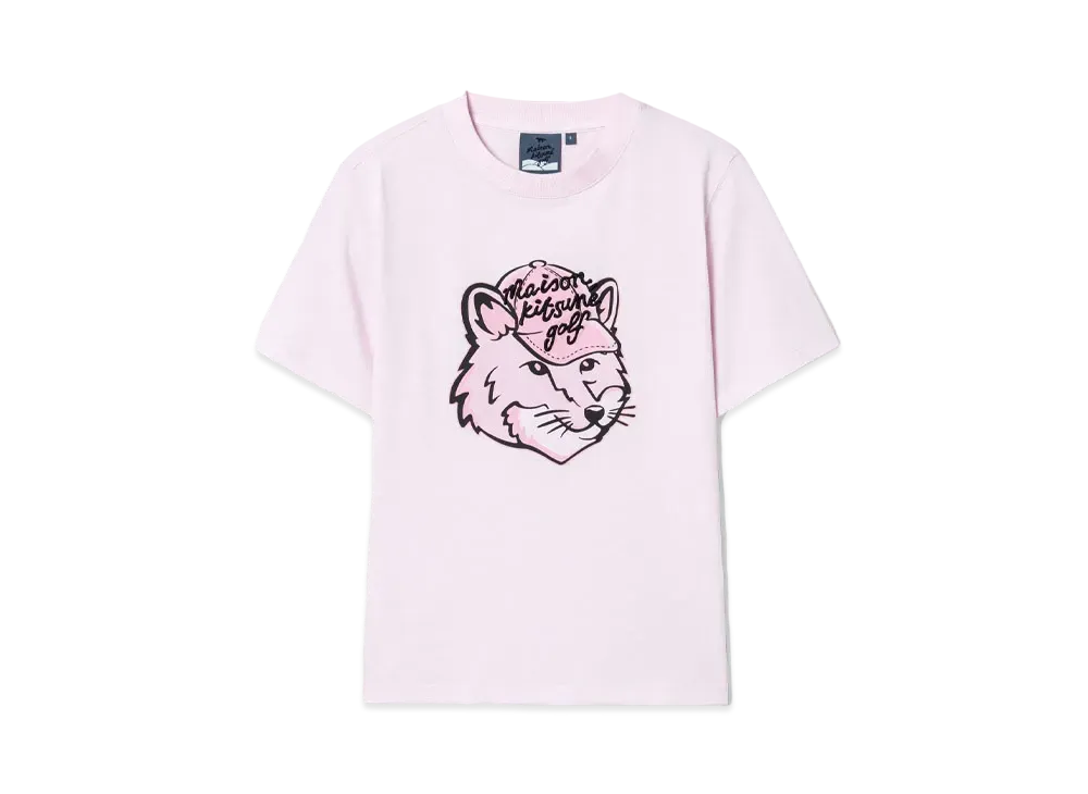 Maison Kitsune Golf Fox Head T-Shirt "Light Pink"