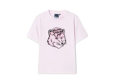 Maison Kitsune Golf Fox Head T-Shirt "Light Pink"