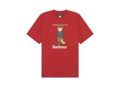 Maison Kitsune x Barbour Beaufort Fox T-Shirt "Burnt Red"