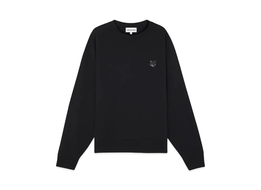 Maison Kitsune Bold Fox Head Patch Oversized Sweatshirt "Black"