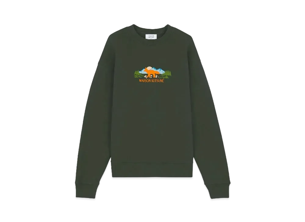 Maison Kitsune Outdoor Profile Fox Comfort Sweatshirt "Medium Grey Melange"