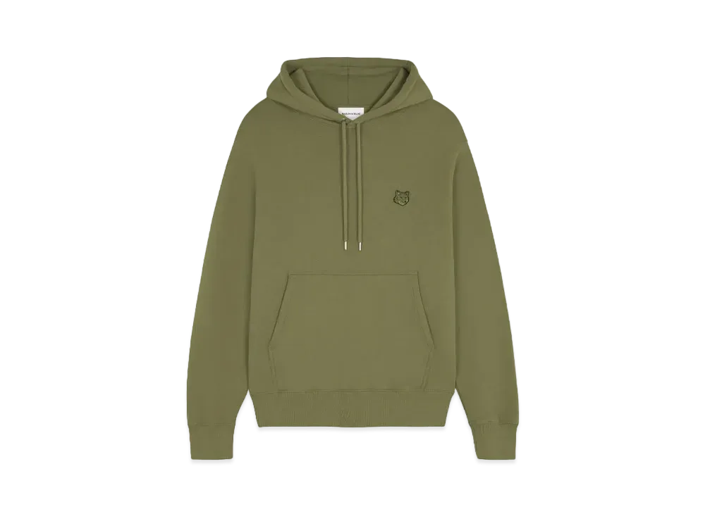 Maison Kitsune Bold Fox Head Patch Comfort Hoodie "Military Green"