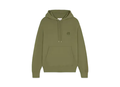Maison Kitsune Bold Fox Head Patch Comfort Hoodie "Military Green"