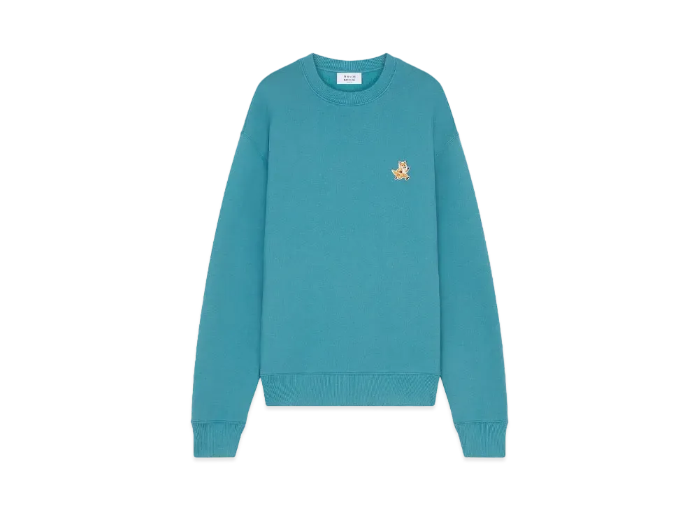 Maison Kitsune Speedy Fox Patch Comfort Sweatshirt "Freshwater"