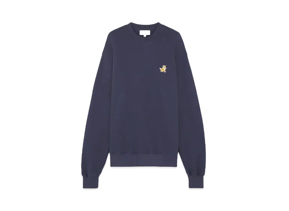 Maison Kitsune Speedy Fox Patch Comfort Sweatshirt "Ink blue"