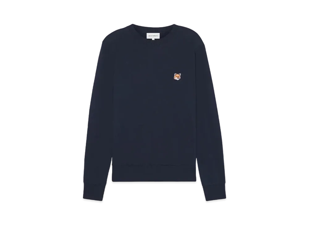 Maison Kitsune Fox Head Patch Regular Sweatshirt "Ink blue"