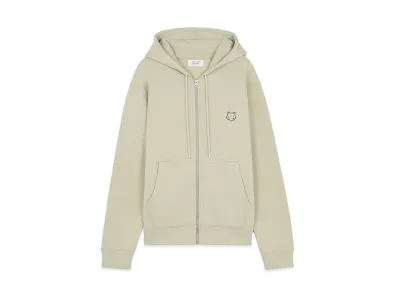 Maison Kitsune Bold Foxhead Patch Comfort Zip Hoodie "Ash tree"