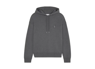 Maison Kitsune Bold Foxhead Patch Oversized Hoodie "Dark grey melange"