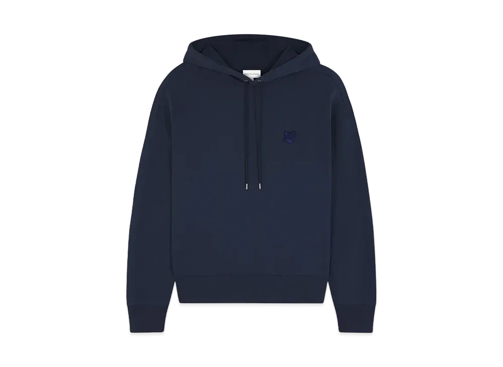 Maison Kitsune Bold Foxhead Patch Oversized Hoodie "Deep navy"