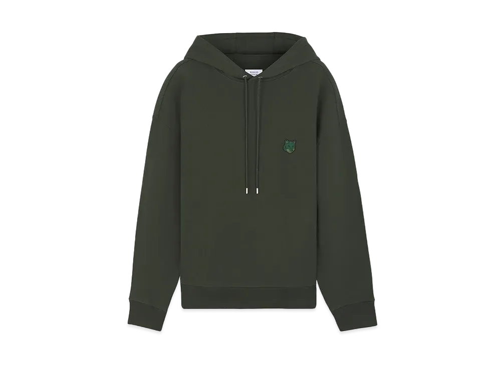 Maison Kitsune Bold Foxhead Patch Oversized Hoodie "Ranger Green"