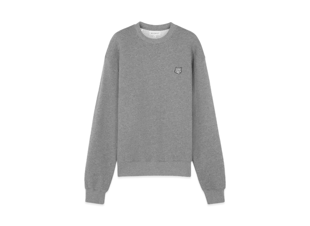 Maison Kitsune Bold Fox Head Patch Comfort Sweatshirt "Medium Grey Melange"