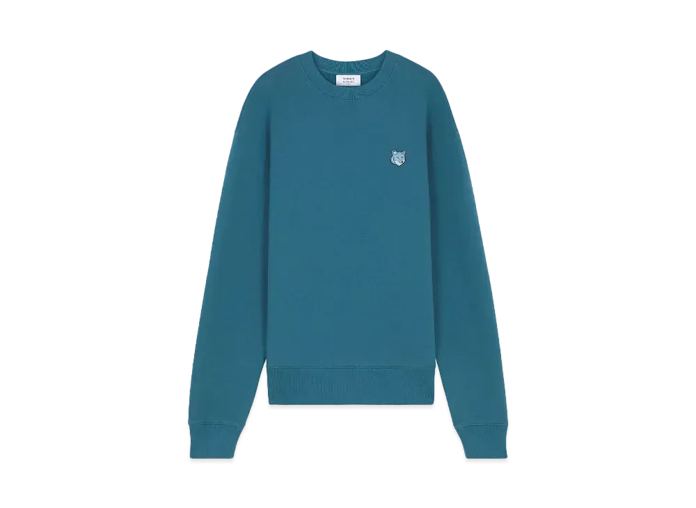 Maison Kitsune Bold Fox Head Patch Comfort Sweatshirt "Lake blue"